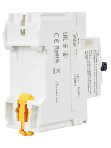 Выключатель дифференциального тока (УЗО) 2п 25А 30мА тип AC ВДТ R10N ARMAT IEK AR-R10N-2-025C030 - фото 5