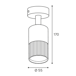 Светильник WOLTA WSL-GU10/S18BG под лампу GU10 Черный / золотой DUO
