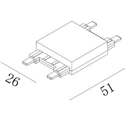 Коннектор для системы SLIM, CN-SLIM-WH-I 022067