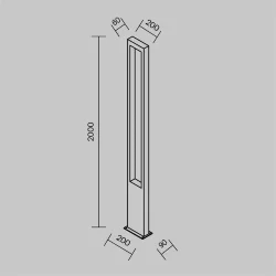 Садово-парковый светильник Bonn 3000К 25Вт IP 65 (Графит)