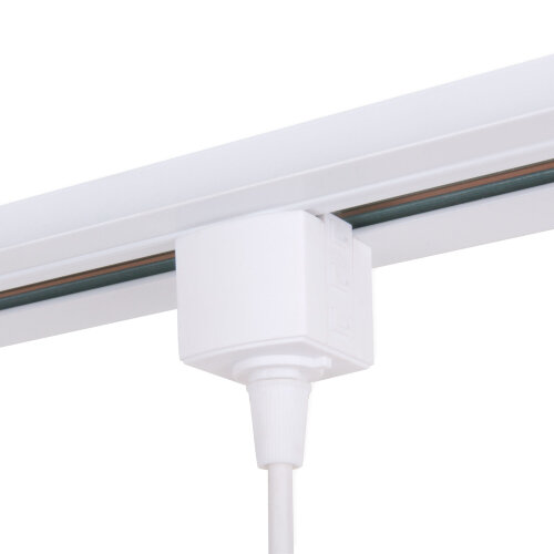 Коннектор для однофазного шинопровода белый - фото 1