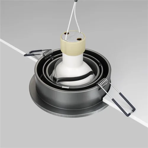 Встраиваемый светильник Atom GU10 10Вт (Серебро) - фото 4