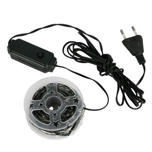 ULD-S3000-300-DGA WW IP20 DEW Гирлянда светодиодная Роса, 30м, 300 светодиодов, Теплый белый свет, Провод зеленый - фото 2