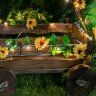 USL-S-138-PT2300 SUNFLOWERS Садовая гирлянда на солнечной батарее Подсолнухи, 24 светодиода, Теплый белый свет, 1xАА Ni-Mh аккумулятор в-к, IP44, TM Uniel - фото 6