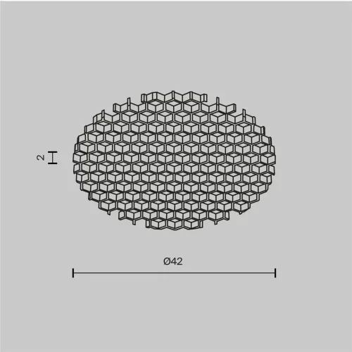 Антибликовая решётка для светильников серии Омут / Dip 15Вт (Черный) HoneyComb001-D41.5 - фото 5