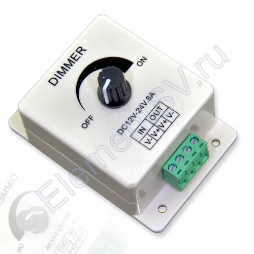 Диммер с потенциометром P28 (12-24V, 96-192W) - фото.