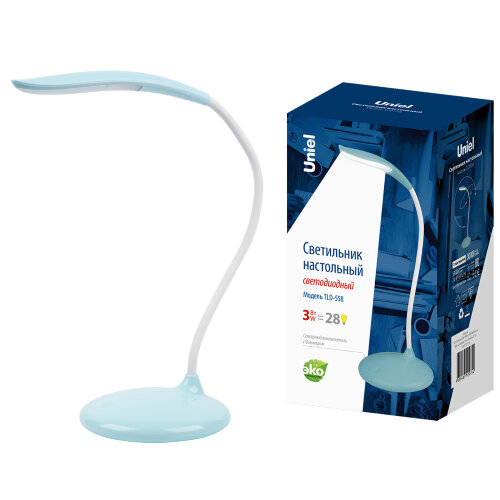 TLD-558 Blue-LED-280Lm-5000K-Dimmer Светильник настольный, 3W, Сенсорный выключатель, Голубой - фото 11