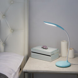 TLD-558 Blue-LED-280Lm-5000K-Dimmer Светильник настольный, 3W, Сенсорный выключатель, Голубой