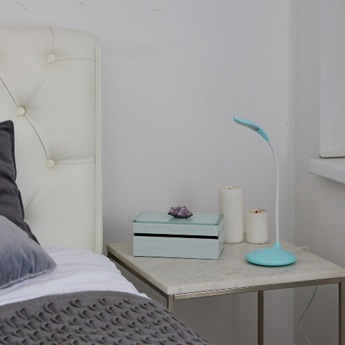 TLD-558 Blue-LED-280Lm-5000K-Dimmer Светильник настольный, 3W, Сенсорный выключатель, Голубой - фото 11