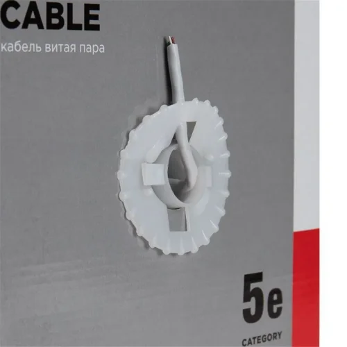 Кабель витая пара U/UTP кат.5E 4х2х24AWG solid CU PVC сер. (м) Rexant 01-0043 - фото 5