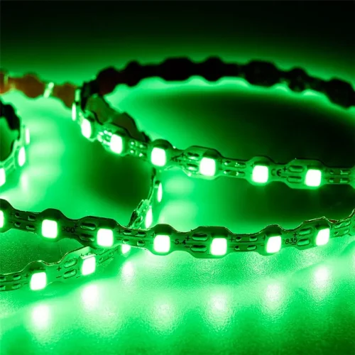 Светодиодная лента Standart Pro class, S-образная 2835, 112led/m, green, 12V, 7W/m, IP20, BA23 - фото I
