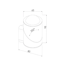 Уличный поворотный светодиодный настенный светильник GIRA U LED IP54 35127/U черный (056334)