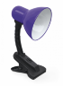 Светильник настольный под лампу на прищепке СНП 21Ф-E27 230В ФИОЛЕТОВЫЙ (с подвесом) IN HOME - Фото
