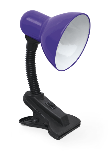 Светильник настольный под лампу на прищепке СНП 21Ф-E27 230В ФИОЛЕТОВЫЙ (с подвесом) IN HOME - Фото
