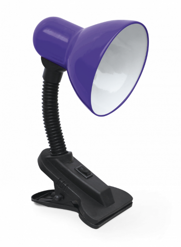 Светильник настольный под лампу на прищепке СНП 21Ф-E27 230В ФИОЛЕТОВЫЙ (с подвесом) IN HOME - Фото 2
