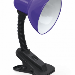 Светильник настольный под лампу на прищепке СНП 21Ф-E27 230В ФИОЛЕТОВЫЙ (с подвесом) IN HOME