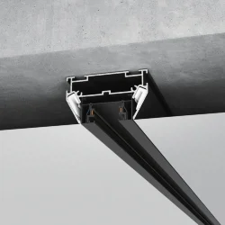 Basic System Алюминиевый профиль для монтажа в натяжной потолок однофазного шинопровода черный 2м 85234/00 (070478)