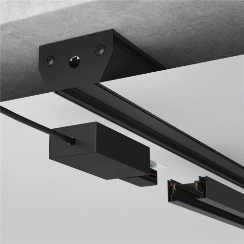 Basic System Алюминиевый профиль для монтажа в натяжной потолок однофазного шинопровода черный 2м 85234/00 - фото 4