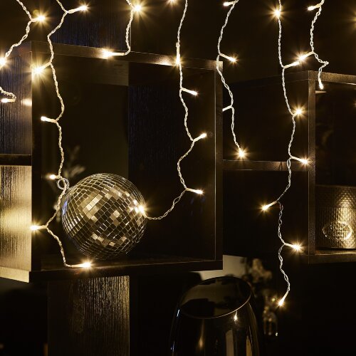 ULD-B6007-200-STK WARM WHITE IP44 Бахрома светодиодная со статическим свечением, 6м, Соединяемая, 200 светодиодов, Теплый белый свет, Провод прозрачный - фото 10