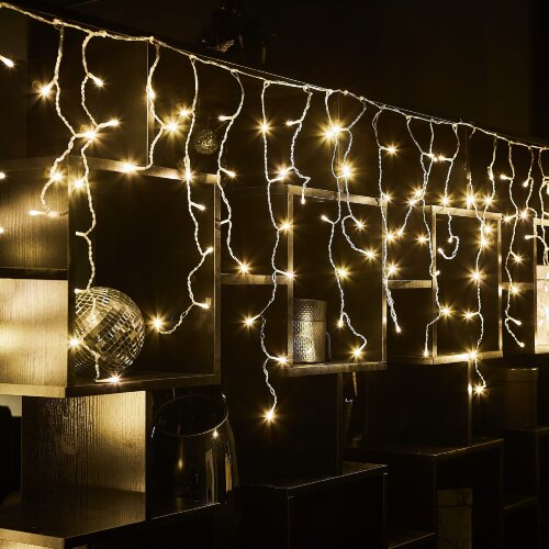 ULD-B6007-200-STK WARM WHITE IP44 Бахрома светодиодная со статическим свечением, 6м, Соединяемая, 200 светодиодов, Теплый белый свет, Провод прозрачный - фото 12