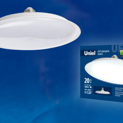 LED-U165-20W-4000K-E27-FR PLU01WH Лампа светодиодная, Форма UFO, матовая, Белый свет 4000K