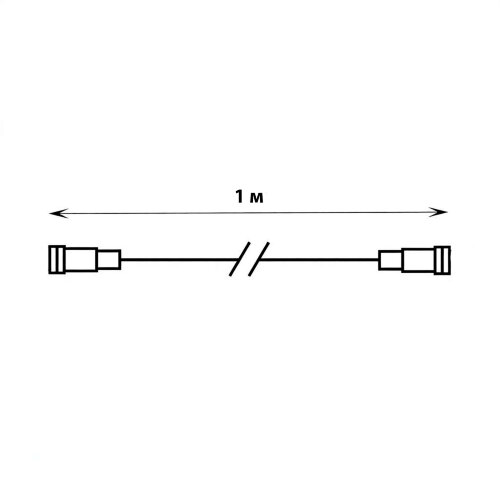 UCX-F90 E-1M-BK Удлинитель для гирлянд серии F90PRO, 1м, Статика-мерцание, IP67, Черный, TM Uniel - фото 6