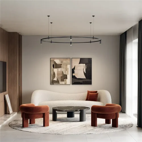 Esthetic Magnetic Шинопровод Round черный Ø1800 85218/00 - фото 7