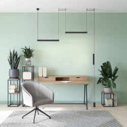 Cветильник для трека-ремня Belty, серия Linear, со светодиодом, L642*W40*H45мм, 48V DC, 24W, RA90, 120°, 3000K, IP20, черный, алюминий, Denkirs DK5577-BK