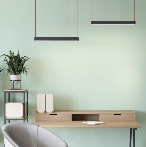 DK5577-BK Cветильник для трека-ремня Belty, серия Linear, со светодиодом, L642*W40*H45мм, 48V DC, 24W, RA90, 120°, 3000K, IP20, черный, алюминий. Фото 5