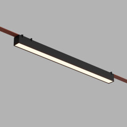 Cветильник для трека-ремня Belty, серия Linear, со светодиодом, L642*W40*H45мм, 48V DC, 24W, RA90, 120°, 3000K, IP20, черный, алюминий, Denkirs DK5577-BK