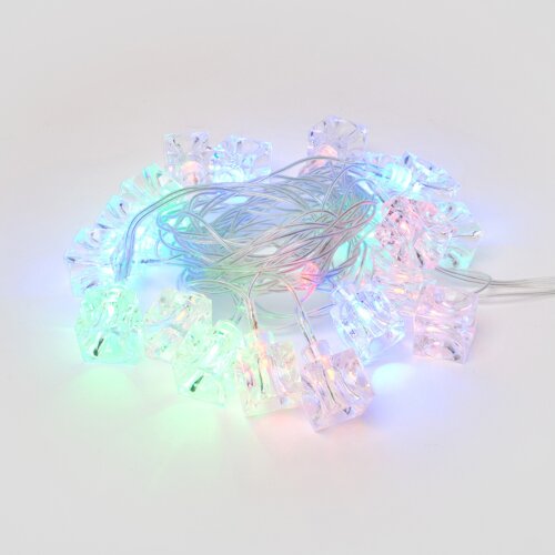 ULD-S0280-020-DTA MULTI IP20 CUBES Гирлянда светодиодная Кубики с контроллером, 20 светодиодов, 2.8 м, разноцветная, IP20, провод прозрачный. - фото 2