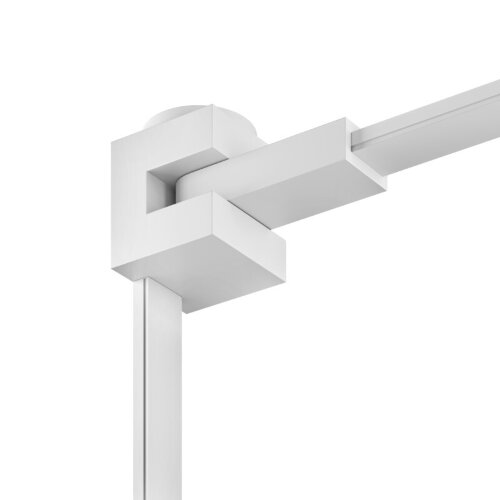 TR5213-WH Угловой соединитель 90° стена-потолок с поворотом трека под произвольным углом, для трека Air, серия Base, белый, алюминий.