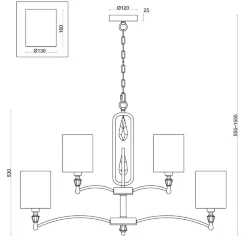 Подвесной светильник Freya FR1007PL-12BS (Латунь)