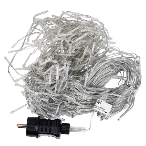 ULD-B12006-195-TTK AM-WH IP44 Бахрома светодиодная с эффектом мерцания, 12м, Соединяемая, 195 светодиодов, Янтарный и белый свет, Провод прозрачный - фото 2