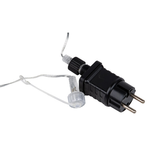 ULD-B12006-195-TTK AM-WH IP44 Бахрома светодиодная с эффектом мерцания, 12м, Соединяемая, 195 светодиодов, Янтарный и белый свет, Провод прозрачный - фото 5
