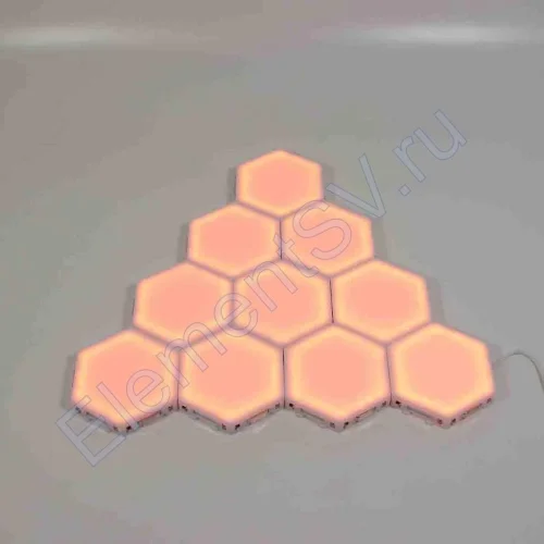 Светильник соты магнитные GOR8 (набор 10шт, 115мм, warm white) - фото.