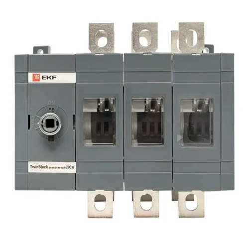 Рубильник 3п 200А реверсивный без рукоятки управления TwinBlock EKF tb-s-200-3p-rev - фото 3