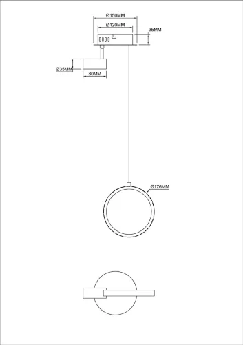 Подвесной светильник FR6082PL-L10B Эйри / Airy 10 Вт LED (Черный) FR6082PL-L10B - фото 2