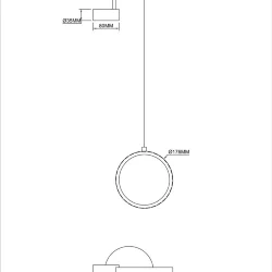Подвесной светильник FR6082PL-L10B Эйри / Airy 10 Вт LED (Черный) FR6082PL-L10B