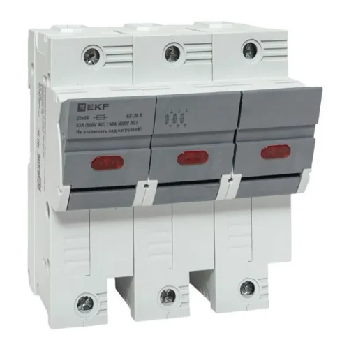 Предохранитель-разъединитель DF 22х58 3п (тип ПВЦ) EKF df223-e - фото