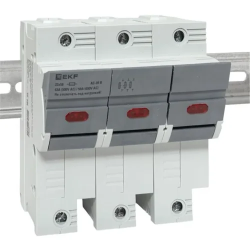 Предохранитель-разъединитель DF 22х58 3п (тип ПВЦ) EKF df223-e - фото 2