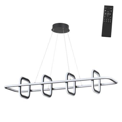 Светильник подвесной светодиодный диммируемый, в комплекте беспроводной пульт ДУ, длина провода 2м «Novotech» 359185, серия: ONDO. Фото 1.