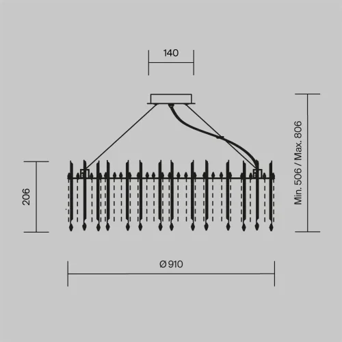Подвесной светильник Rocio E14х18 (Никель) - фото