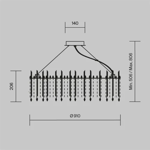 Подвесной светильник Rocio E14х18 (Никель) - фото 4