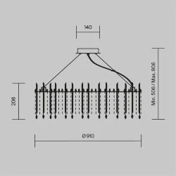 Подвесной светильник Rocio E14х18 (Никель)