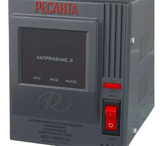 Стабилизатор напряжения АСН-1000/1-Ц 1ф 1кВт IP20 релейный Ресанта 63/6/2 - фото 2