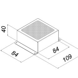 Универсальный офисный светодиодный светильник Грильято 8 Вт IP44 100x100x40 мм 6000K Призма
