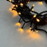Гирлянда Нить 10м Экстра Тепло-Белая 24В, 100 LED, Провод Черный ПВХ, IP54. Фото 2.