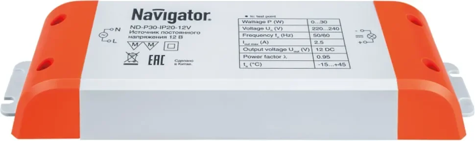 Драйвер 71 461 ND-P30-IP20-12V Navigator 71461 - фото 2