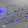Гирлянда Нить 10м Синяя с Мерцанием Белого Диода 24В, 100 LED, Провод Прозрачный ПВХ, IP54. Фото 2.
